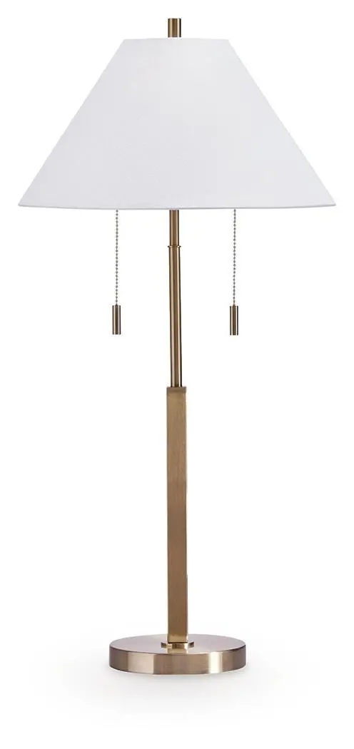 Haigwood Gold-Finished Metal Table Lamp (Sold Individually)