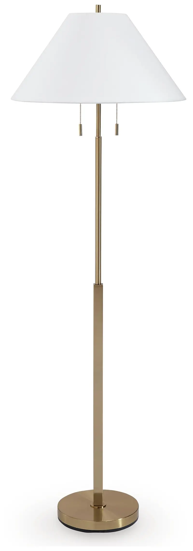Haigwood Lustrous Gold Metal Floor Lamp – Sophisticated Statement Piece
