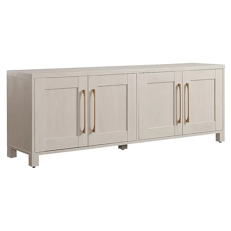 Hailey Home Chabot Alder White 68-inch TV Stand – Transitional Design for Large Screens Over 70 Inches