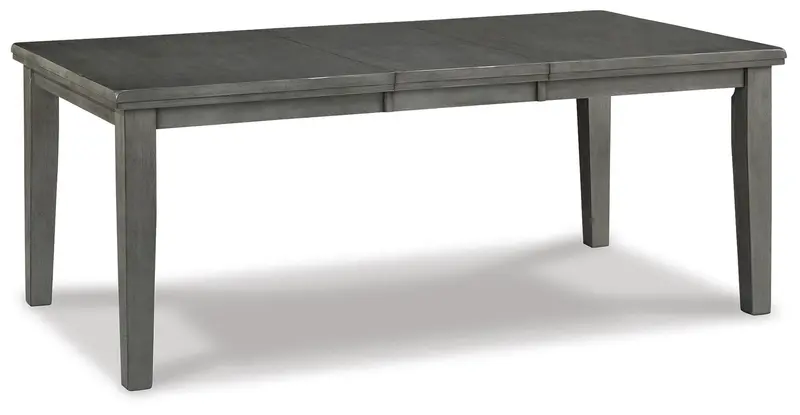 Hallanden Butterfly Extension Table – Gray Rectangular Dining Table with Expandable Leaf