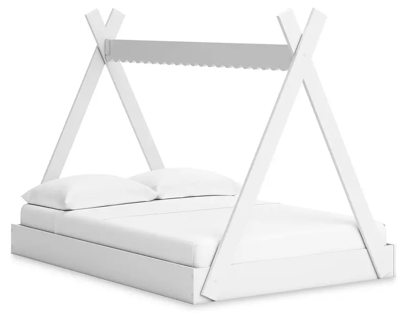 Hallityn Full-Size White Tent-Style Bed-in-a-Box