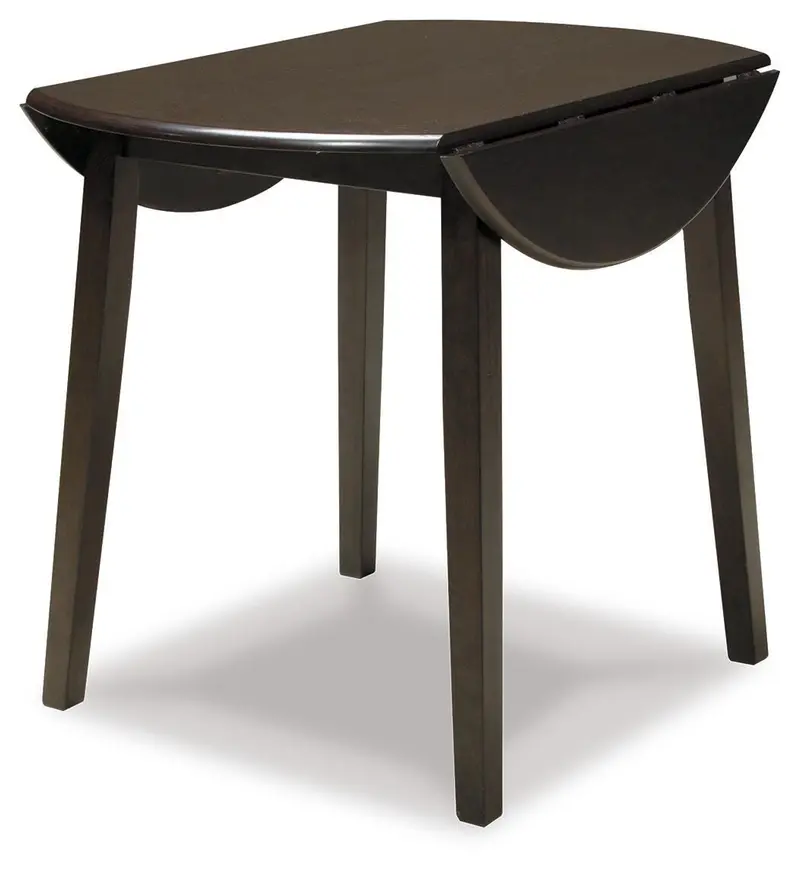 Hammis Dark Brown Round Drop-Leaf Dining Table