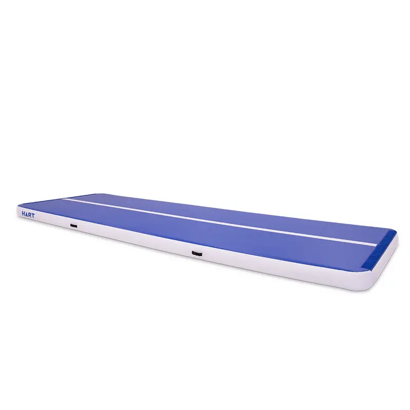 HART AirTrack Mat – 6m x 2m x 20cm Inflatable Gymnastics Surface (White/Blue)