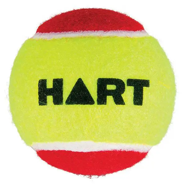 HART Low-Compression Tennis Balls – 75mm Diameter, Yellow/Red Color-Coded