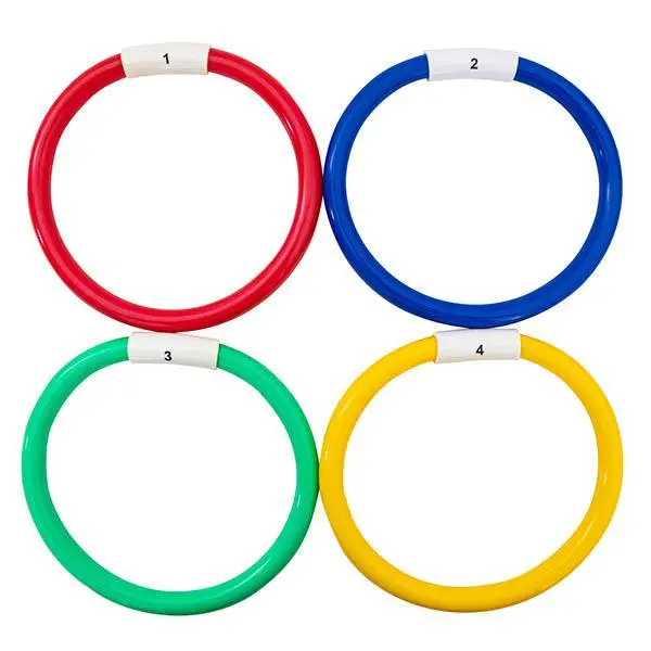 HART Set of 4 Durable Dive Rings for Water Play