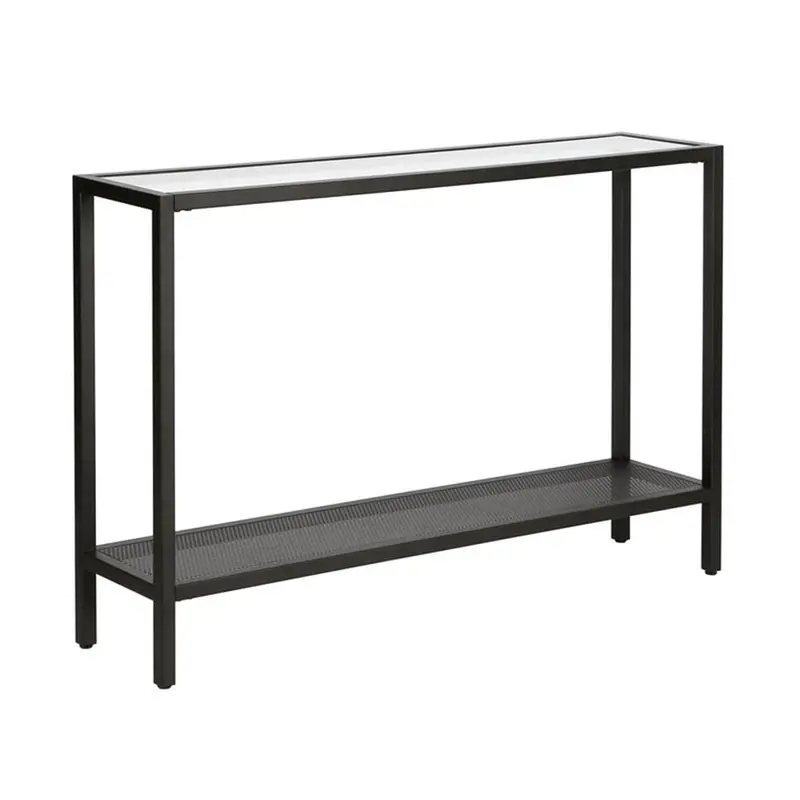 Henn&Hart 46-Inch Blackened Bronze Console Table – Entryway or Living Room Accent