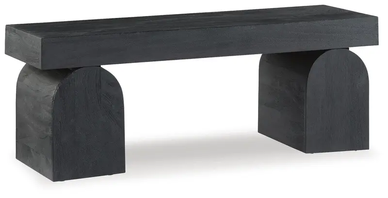 Holgrove Black Accent Bench for Living Room or Entryway