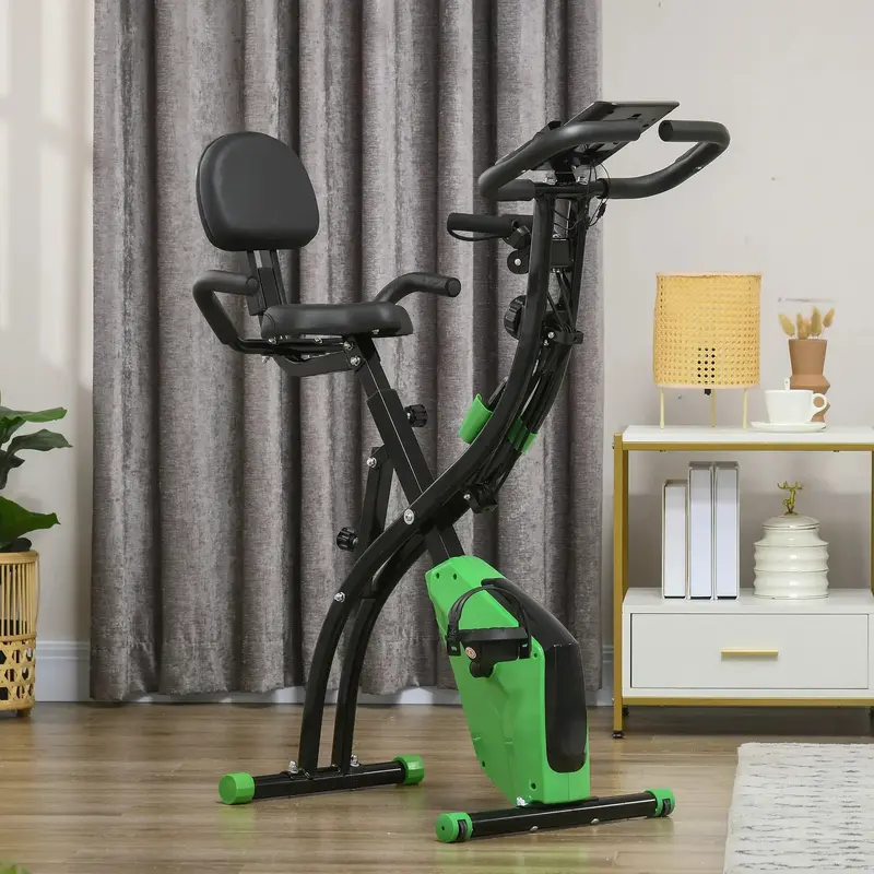 HOMCOM Foldable Magnetic Exercise Bike — 8 Resistance Levels + LCD Display