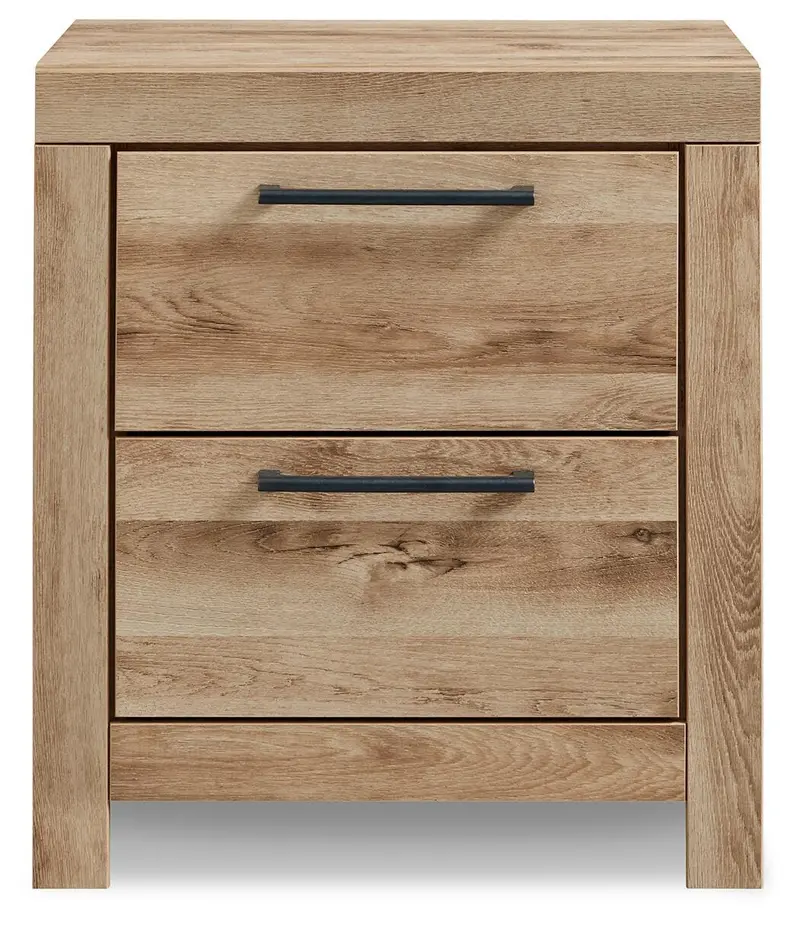 Hyanna Two-Tone Nightstand in Tan and Brown