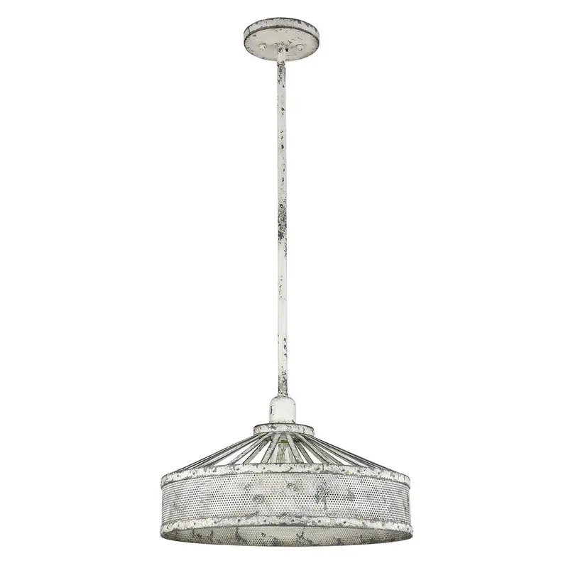 Iris Aged Ivory One-Light Pendant Lamp