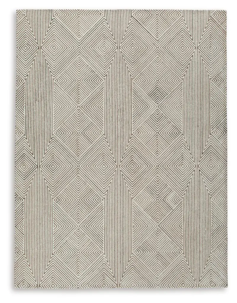 Jadott Earth-Tone Large Area Rug in Beige and Brown