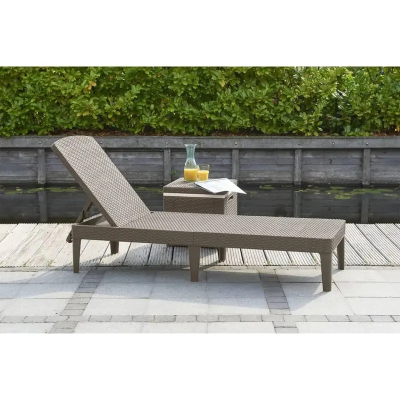 Jaipur Sun Lounger – Sleek Cappuccino-Colored Outdoor Recliner