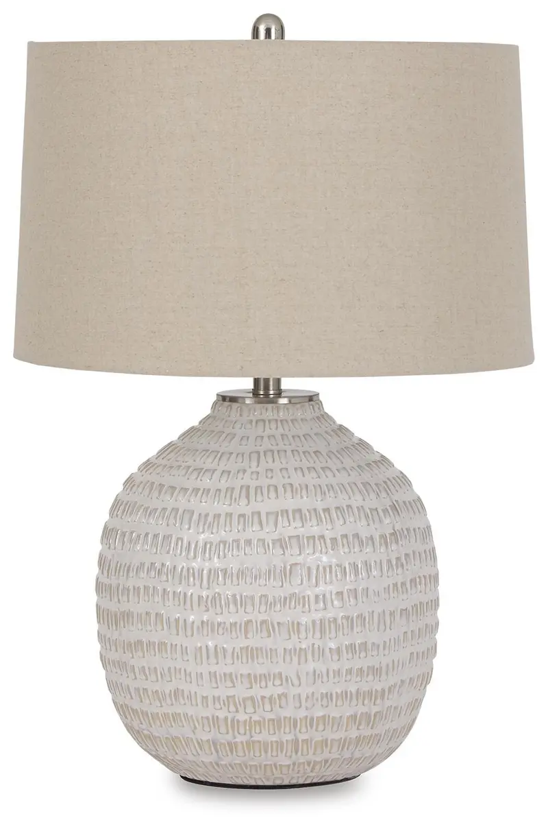 Jamon Beige Stoneware Table Lamp with Soft Neutral Tone
