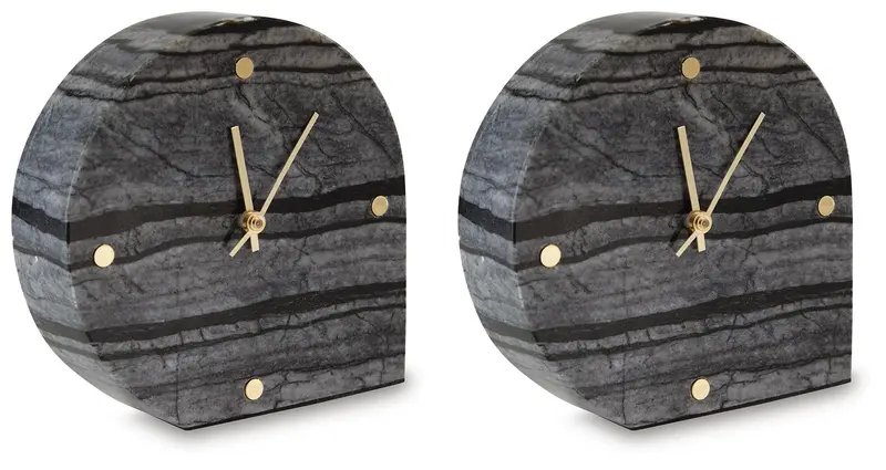 Janmour Minimalist Black Table Clock – Dual-Pack
