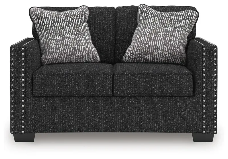 Jasmine Peaks Coal Velvet Loveseat
