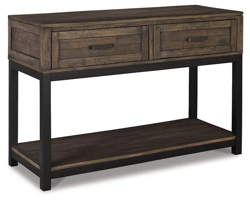 Johurst Grayish Brown Sofa Table for Living Rooms