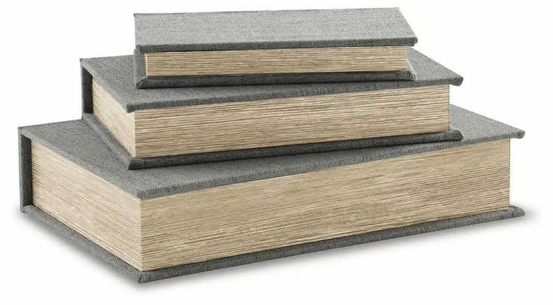 Jolina Contemporary Gray Storage Box Set – 3-Piece Collection