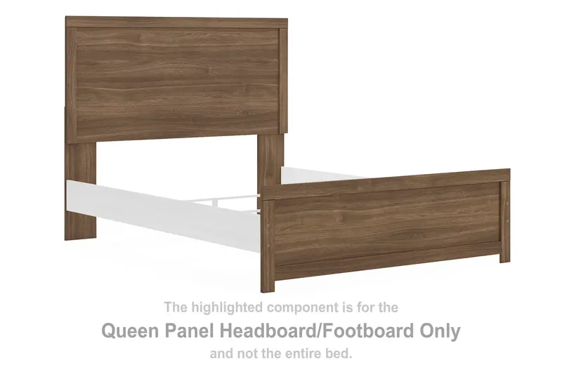 Jonnifer Auburn Queen Panel Bed with Headboard and Footboard