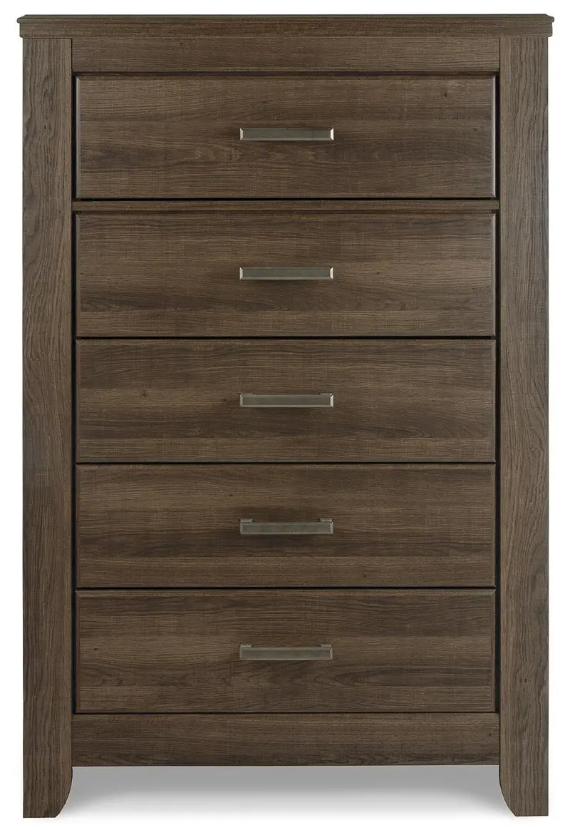 Juararo Dark Brown Five-Drawer Chest of Drawers