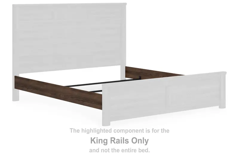 Juararo Dark Brown King-Size Bed Rails