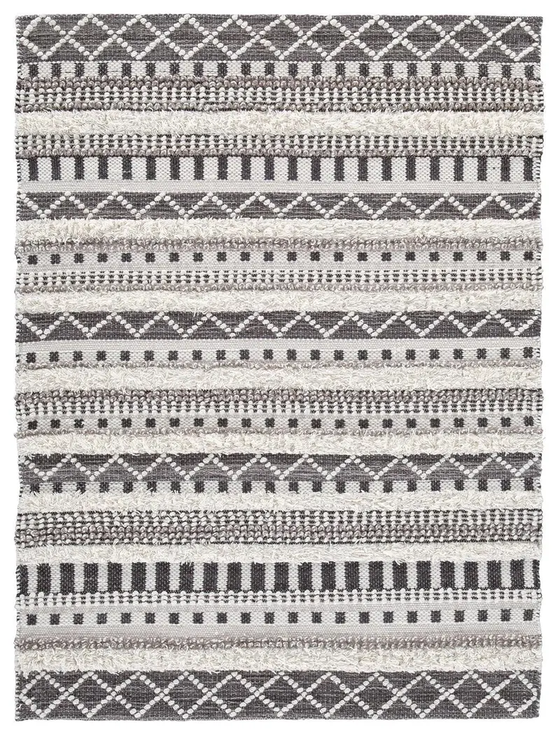 Karalee Ivory and Brown Area Rug – Large Size