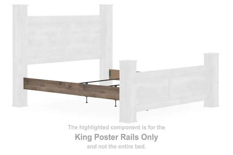 Keithland Brown King Poster Bed Rails