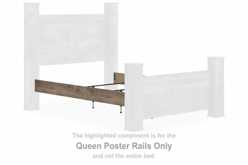 Keithland Brown Queen Poster Bed Rails