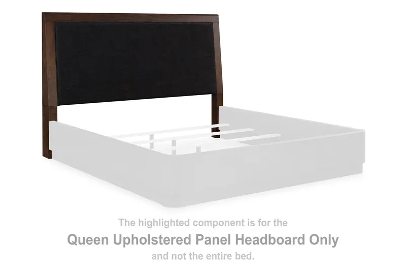 Kendamor Dark Brown Queen Upholstered Panel Headboard