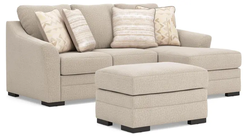 Lango Jute Sofa and Matching Ottoman