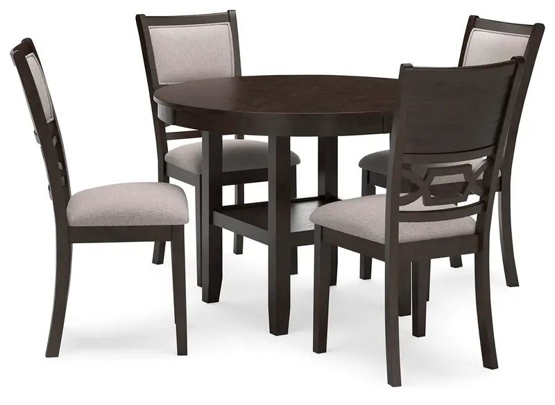 Langwest Brown Dining Table Set for Five People