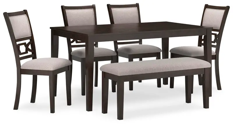 Langwest Brown Six-Piece Dining Table Collection