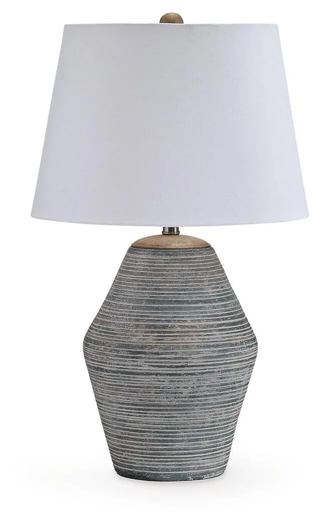 Lawrock Antique Blue Terracotta Table Lamp – Single Unit