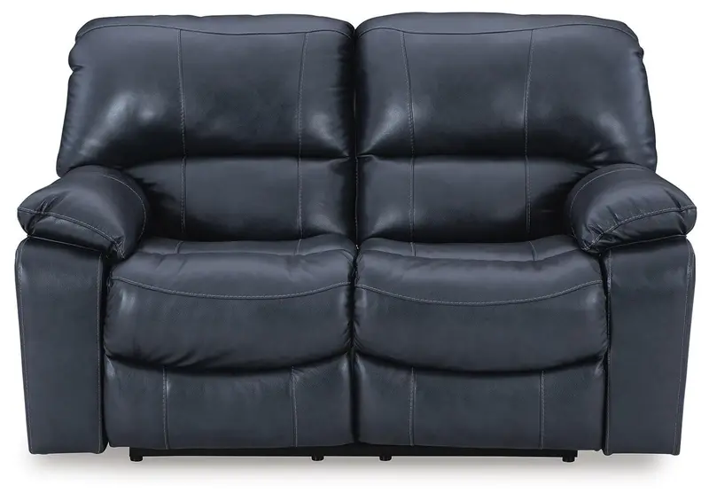 Leesworth Ocean Power Reclining Loveseat – Ocean Blue Fabric