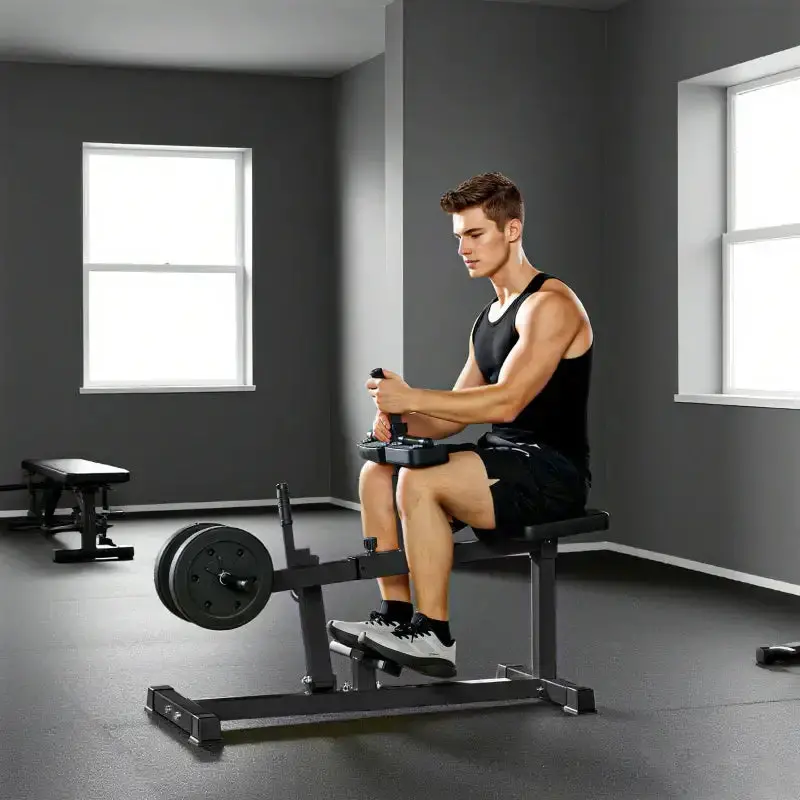 Leg Extension and Calf Raise Machine – Ergonomic Seated Design with Adjustable Pads and Smooth Resistance