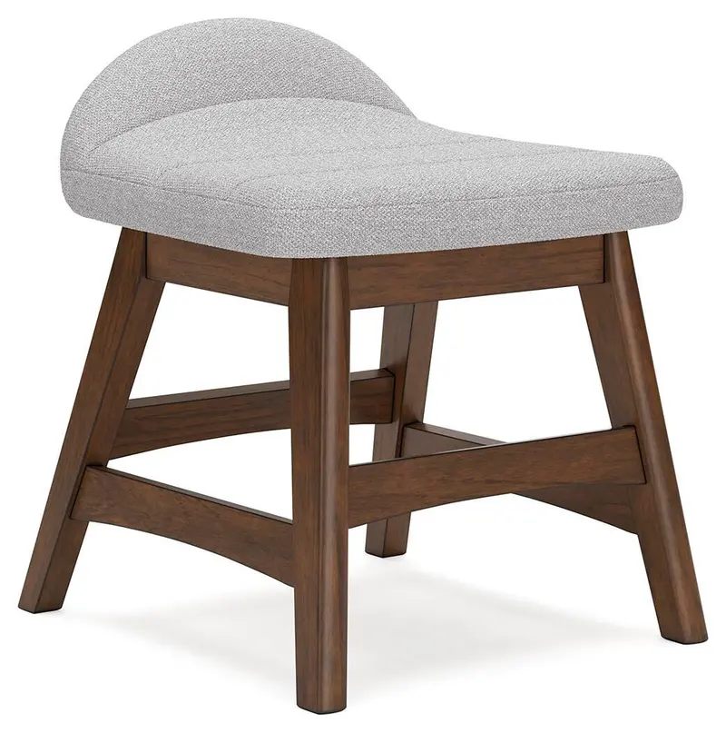 Lyncott Light Gray-and-Brown Ergonomic Office Desk Chair