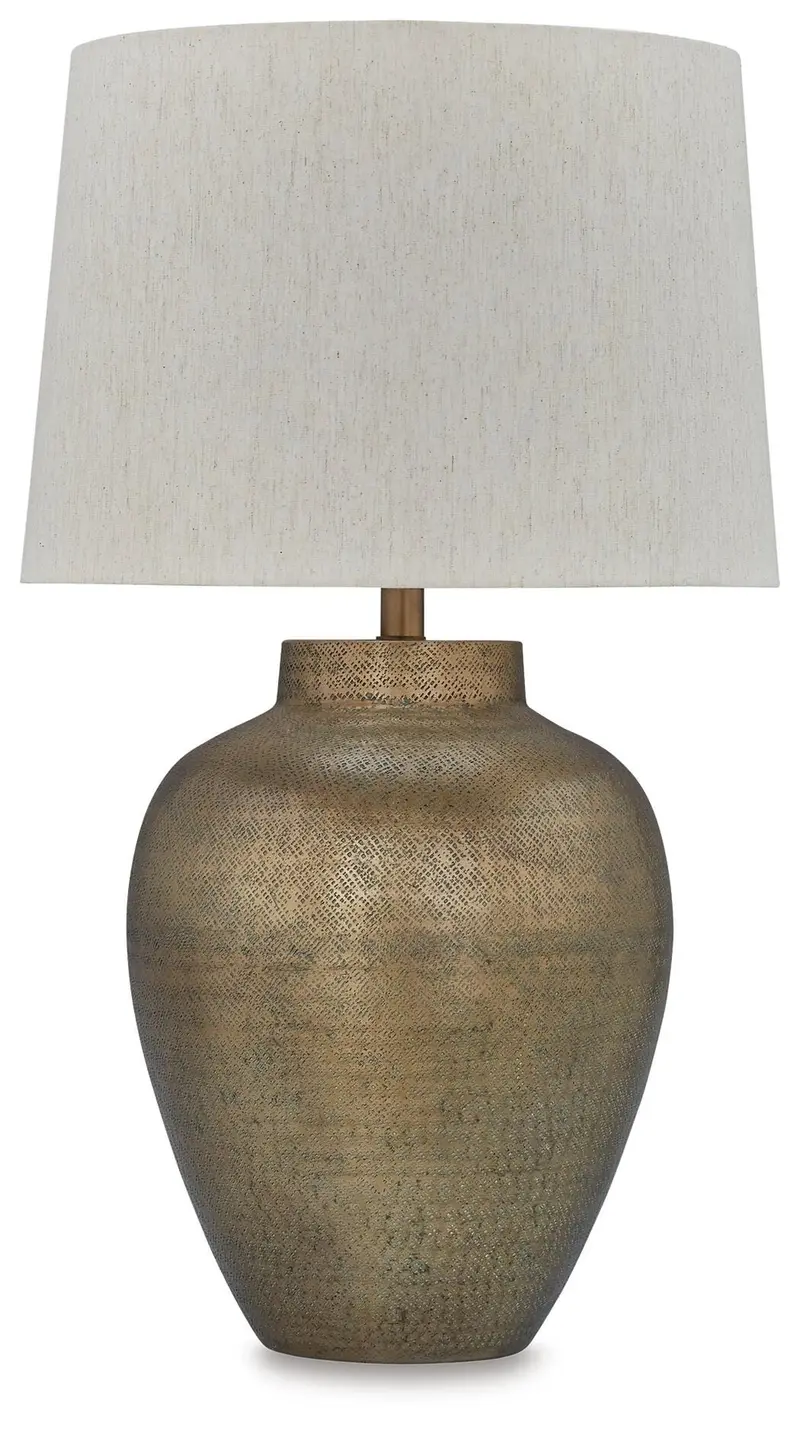 Madney Antique Gold Metal Table Lamp – Single Unit