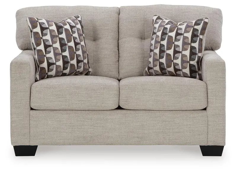 Mahoney Pebble Fabric Loveseat