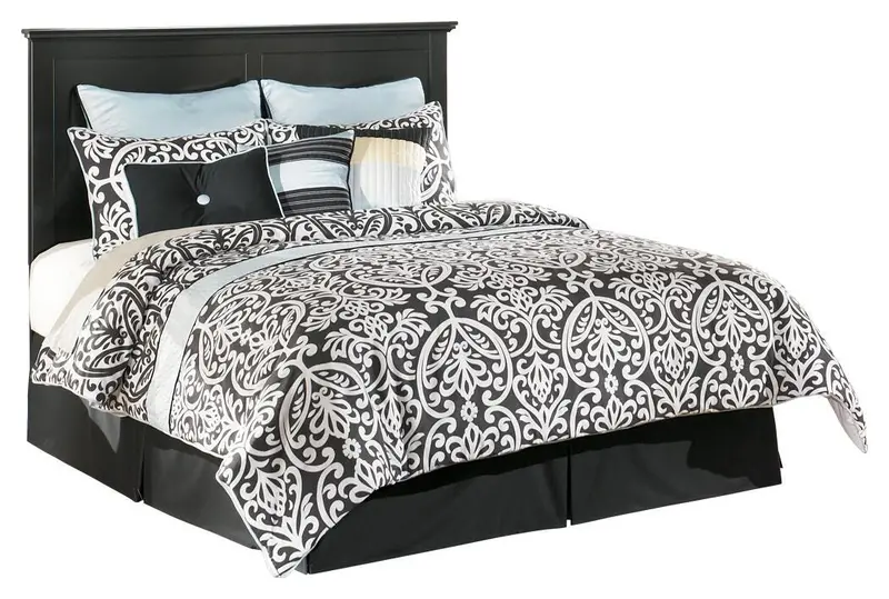 Maribel Black Panel Headboard for King or Cal King Beds