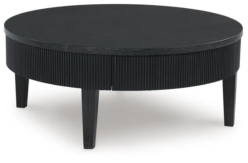 Marstream Matte Black Round Cocktail Table