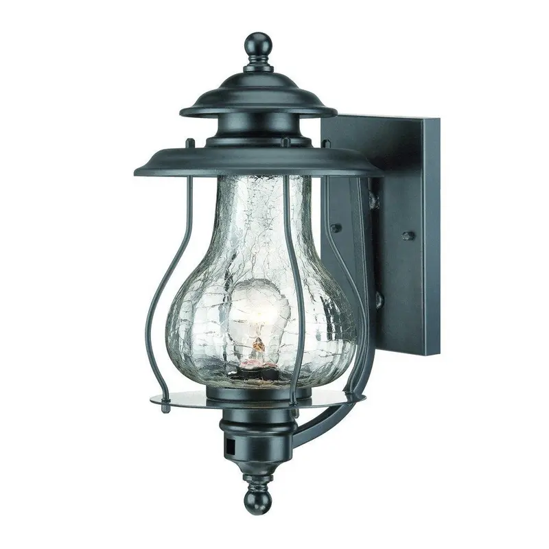 Matte Black Oil-Rubbed Finish Lantern Wall Light