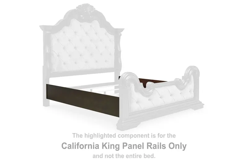 Maylee Dark Brown California King Panel Bed Rails