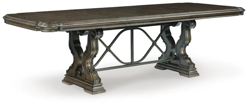 Maylee Dark Brown Extendable Dining Table
