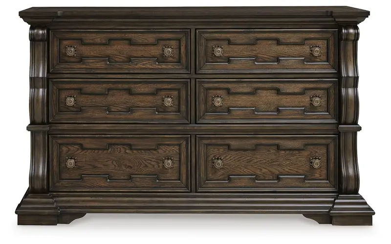 Maylee Dark Brown Farmhouse Dresser