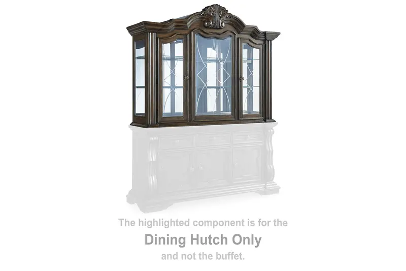 Maylee Dark Brown Freestanding Dining Room Hutch