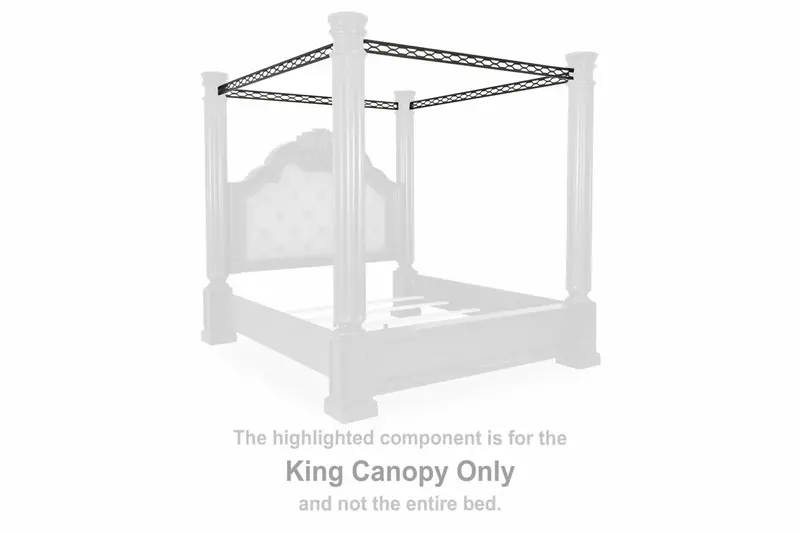 Maylee Dark Brown King Canopy Bed Frame