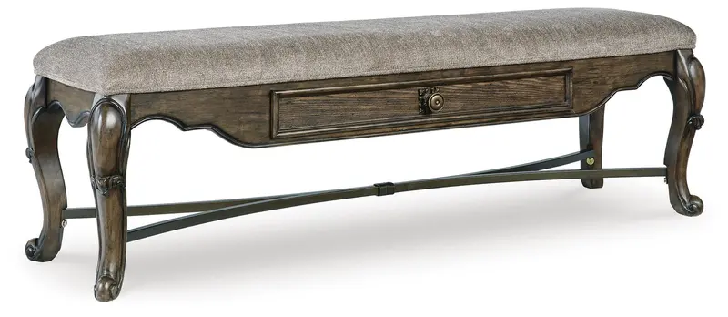 Maylee Dark Brown Upholstered Storage Bench – Tufted Design with Hidden Compartment