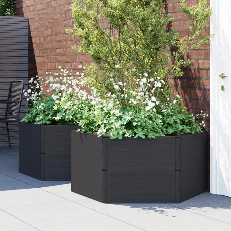 Modular Herb & Flower Planter System – Stackable Anthracite Panels by VIDAXL
