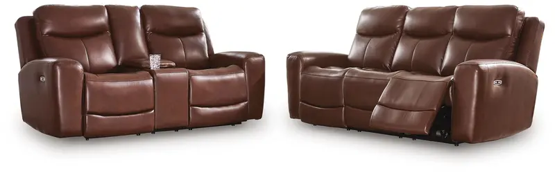 Momentum Moves Mahogany Sofa and Coordinating Loveseat