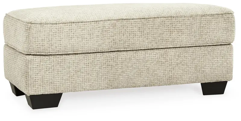 Monaghan Sandstone Fabric Ottoman – Neutral-Toned Footstool with Modern Appeal