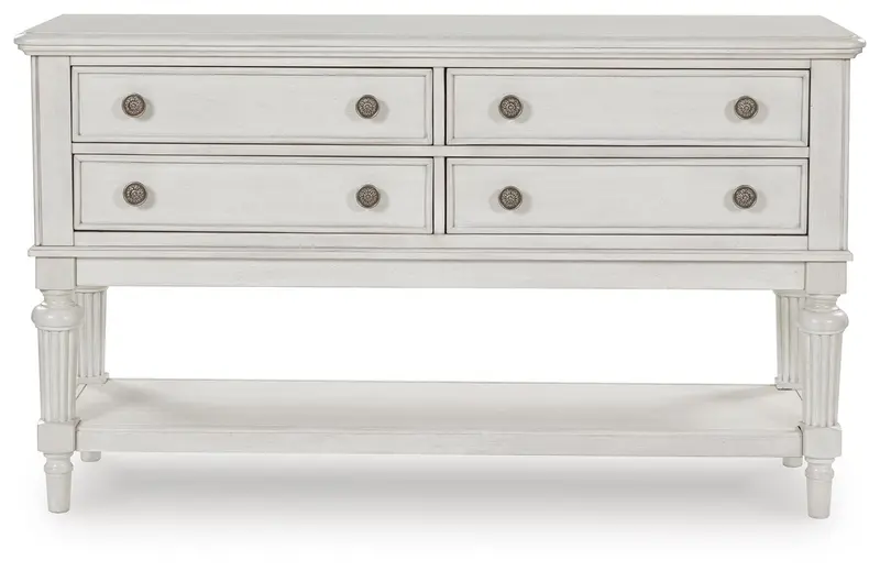 Montelaine Antique White Dining Server with Cabinet Space